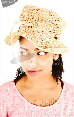 Image of Girl with straw hat.