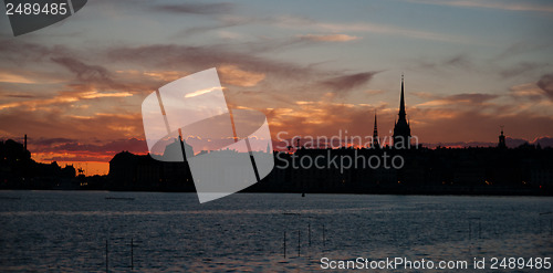 Image of Stockholm sunset view 