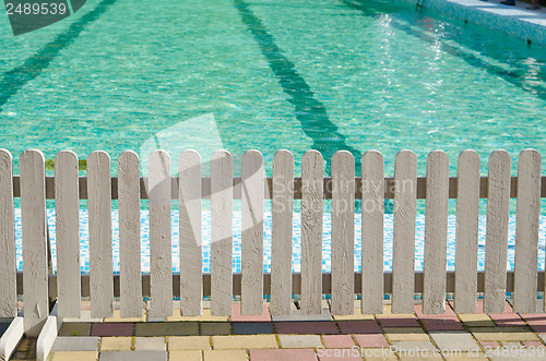 Image of Swimming pool tile, close-up