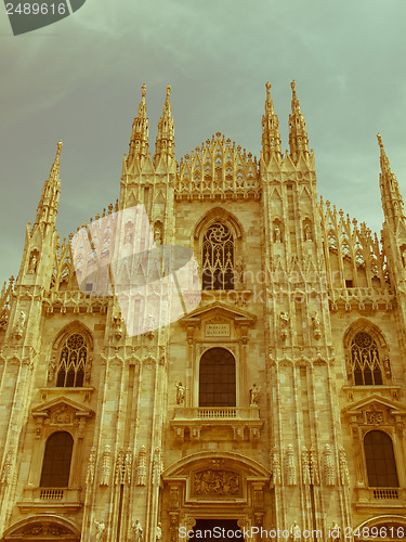 Image of Retro looking Duomo, Milan