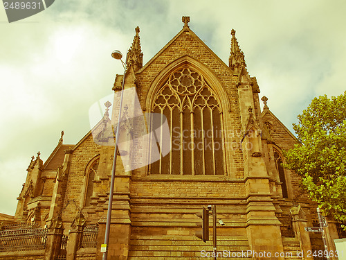 Image of Retro looking St Philip Cathedral, Birmingham