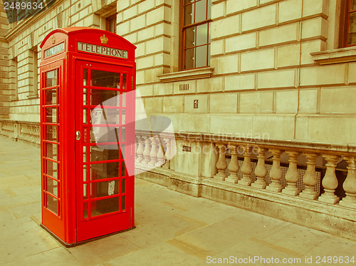 Image of Retro looking London telephone box