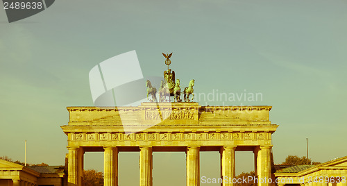Image of Retro looking Brandenburger Tor, Berlin