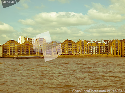 Image of Retro looking London docks