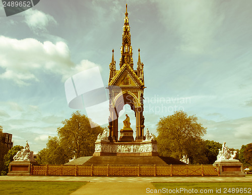 Image of Retro looking Albert Memorial, London