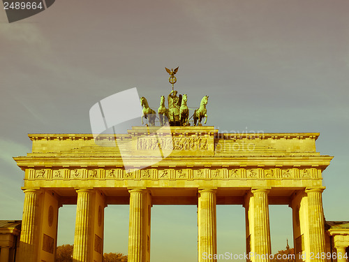 Image of Retro looking Brandenburger Tor, Berlin