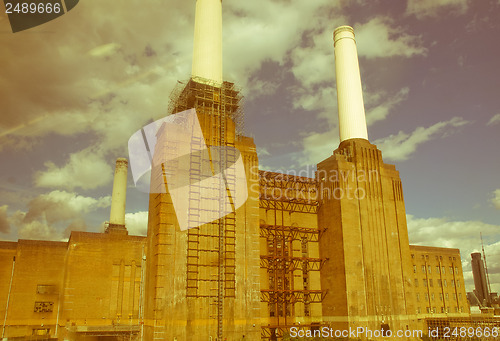 Image of Retro looking Battersea Powerstation London