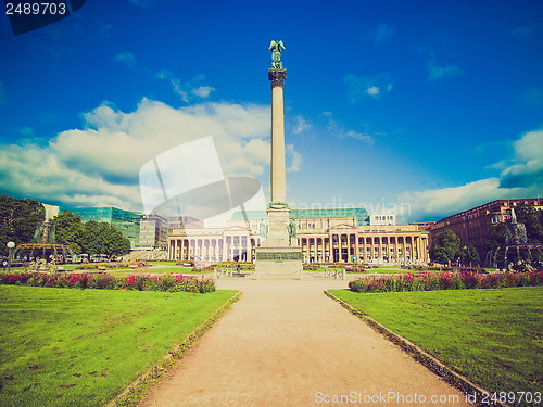 Image of Retro look Schlossplatz (Castle square) Stuttgart