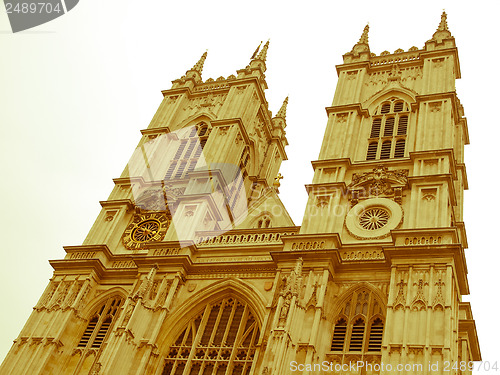 Image of Retro looking Westminster Abbey