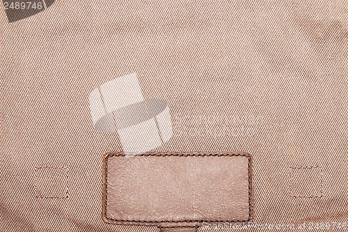 Image of Blank leather jeans label