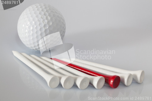 Image of Golf equipments on the table