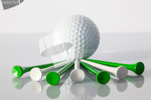 Image of Golf equipments on the table