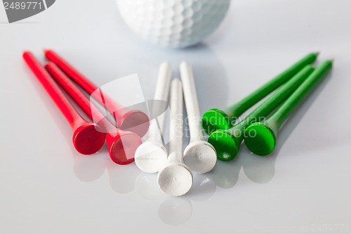 Image of Golf equipments on the table