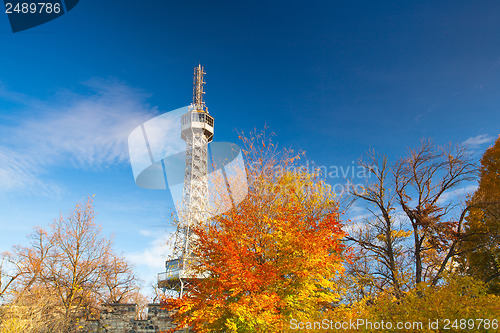 Image of Famous Lookout tower on Petrin Hill in Prague