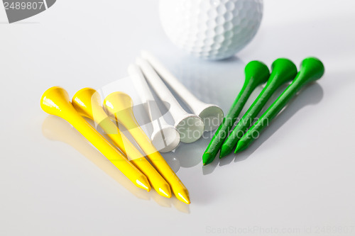 Image of Golf equipments on the table