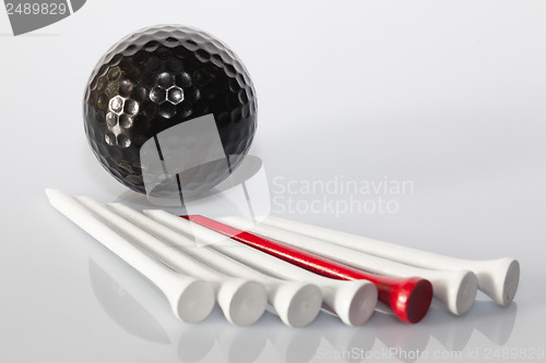 Image of Golf equipments on the table
