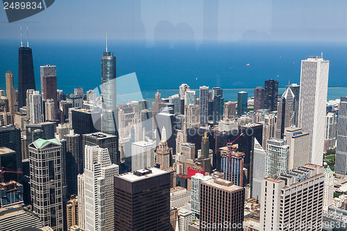 Image of View on Chicago skyline panorama 