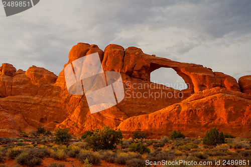 Image of Beautiful rock formations in Arches National Park, Utah, USA