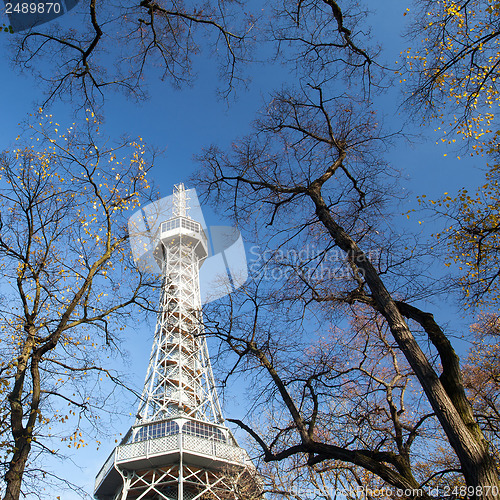 Image of Famous Lookout tower on Petrin Hill in Prague