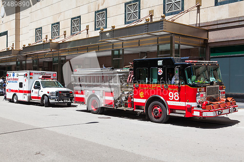 Image of American Red Municipal Fire Car