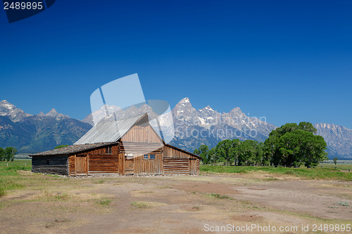 Image of The iconic Moulton barn in Grand Teton National Park, 