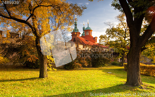 Image of Temple of St.Lawrence in Petrin garden in Prague