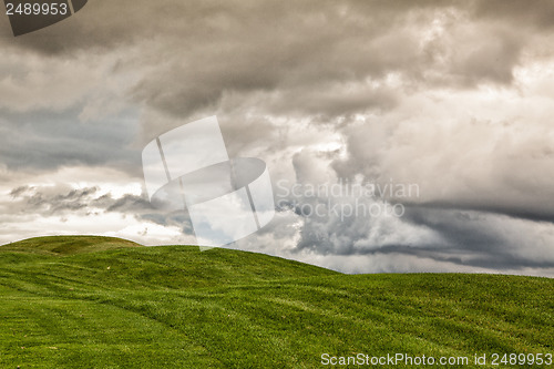 Image of On the golf course in the morning mist