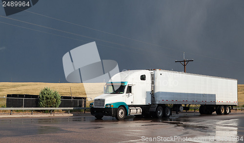 Image of On a parking place before storm