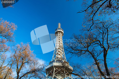 Image of Famous Lookout tower on Petrin Hill in Prague