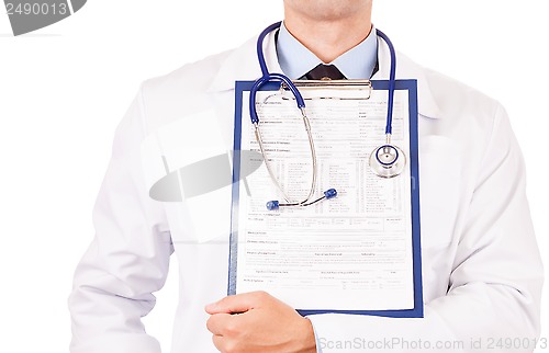 Image of Doctor holding clipboard