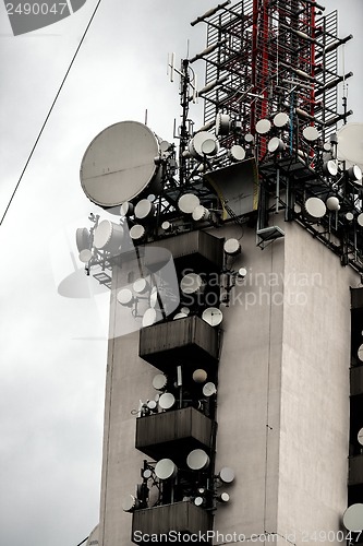 Image of Communications tower against sky