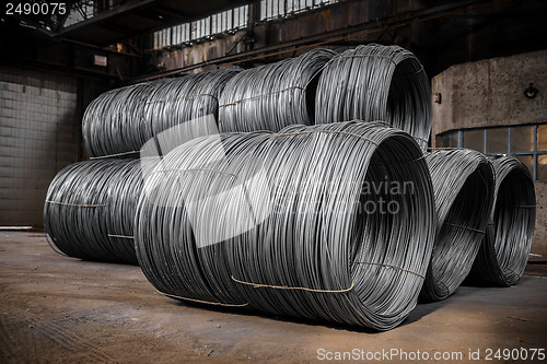 Image of Large coil of Aluminum wire