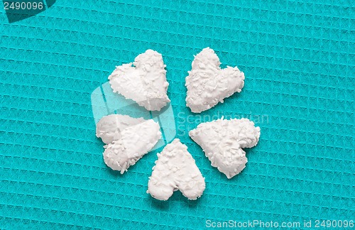 Image of Chocolate Coconut cookies in the form of hearts