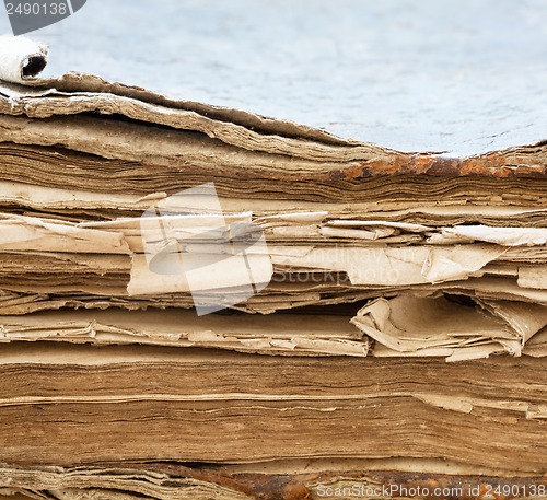 Image of Ancient book close-up. Selective focus