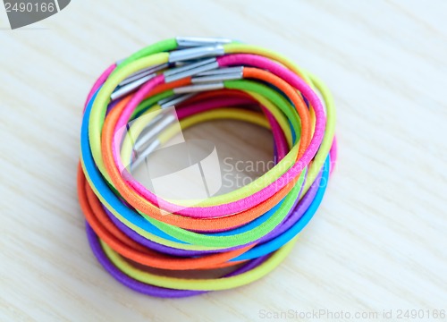 Image of Colored rubber bands