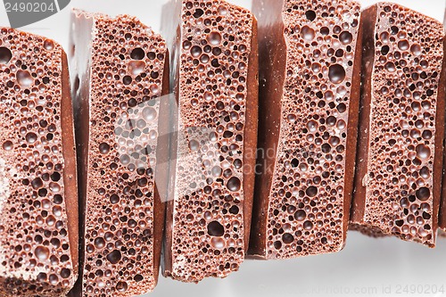 Image of porous chocolate on a plate