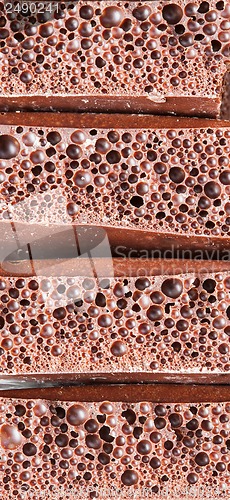 Image of Background of porous milk, black chocolate