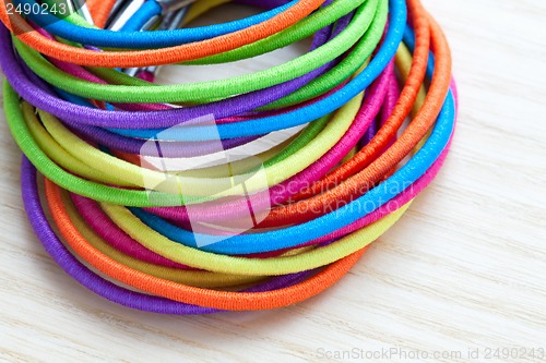 Image of Colored rubber bands