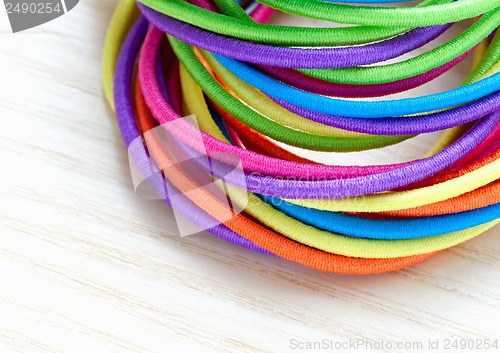 Image of Colored rubber bands