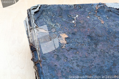 Image of Ancient book close-up, on white background.