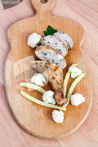 Image of Grilled barbecue chicken quarters