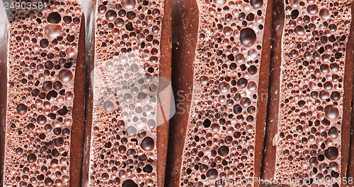Image of Aerated porous chocolate as a background