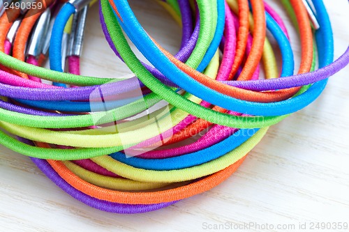 Image of Colored rubber bands