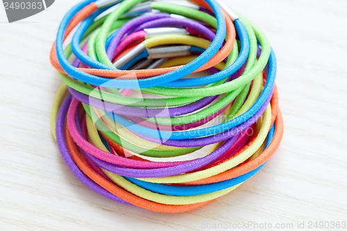 Image of Colored rubber bands