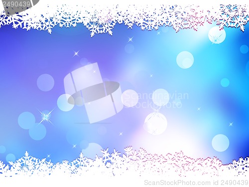Image of Blue background with snowflakes. EPS 10