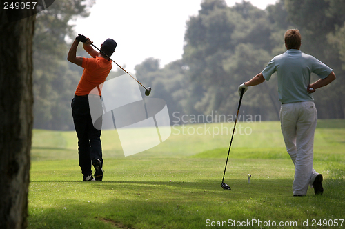 Image of Golf swing in riva dei tessali golf course, italy