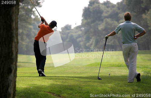 Image of Golf swing in riva dei tessali golf course, italy