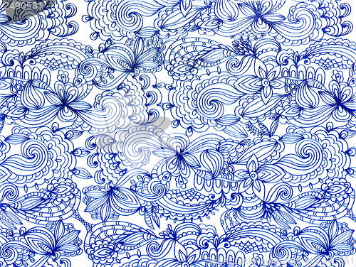 Image of Blue lace pattern