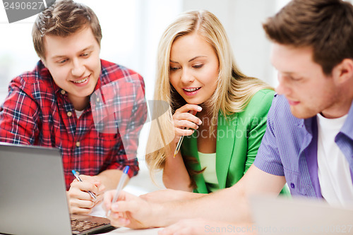 Image of group of students studying at school