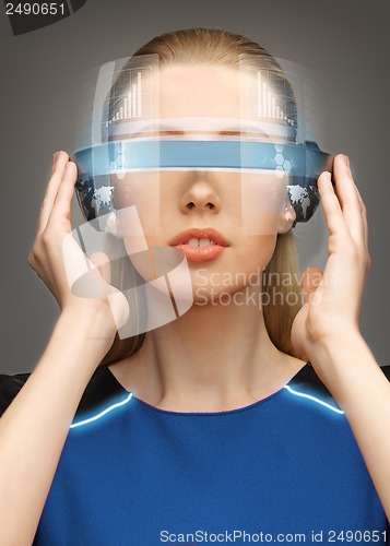 Image of woman in futuristic glasses